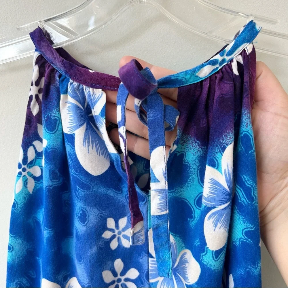 Toddler hawaiian floral sleeveless sundress